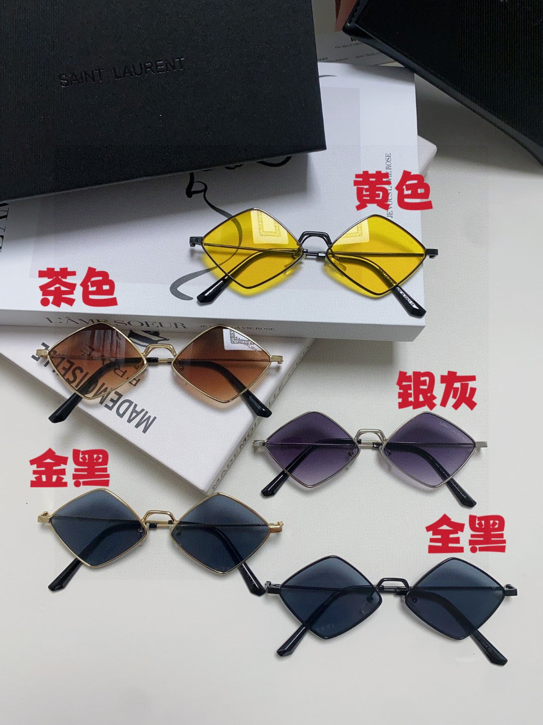 Saint Laurent Fashion Red Lens Sunglasses for Women - detail image 11