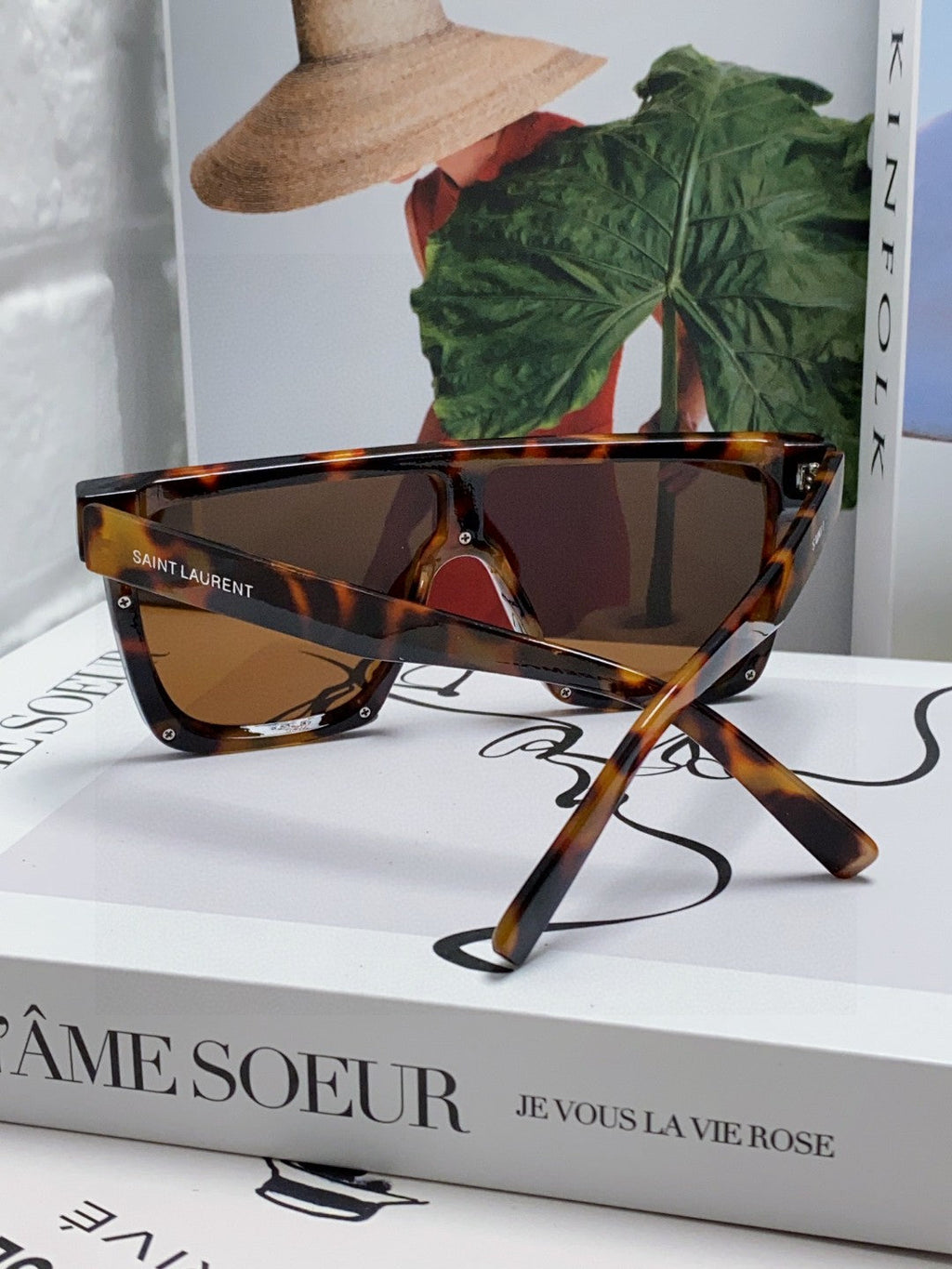 Saint Laurent Acetate Oversized Brown Lens Sunglasses for Men & Women