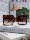 Hermès Square Red Lens Sunglasses for Women