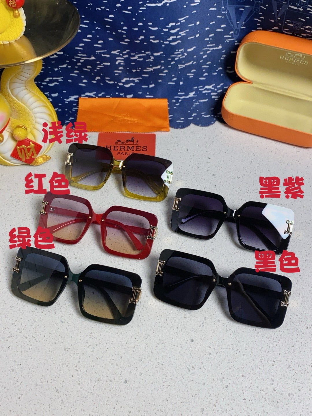 Hermès Square Brown Lens Sunglasses for Men & Women - 450018 - detail image 10