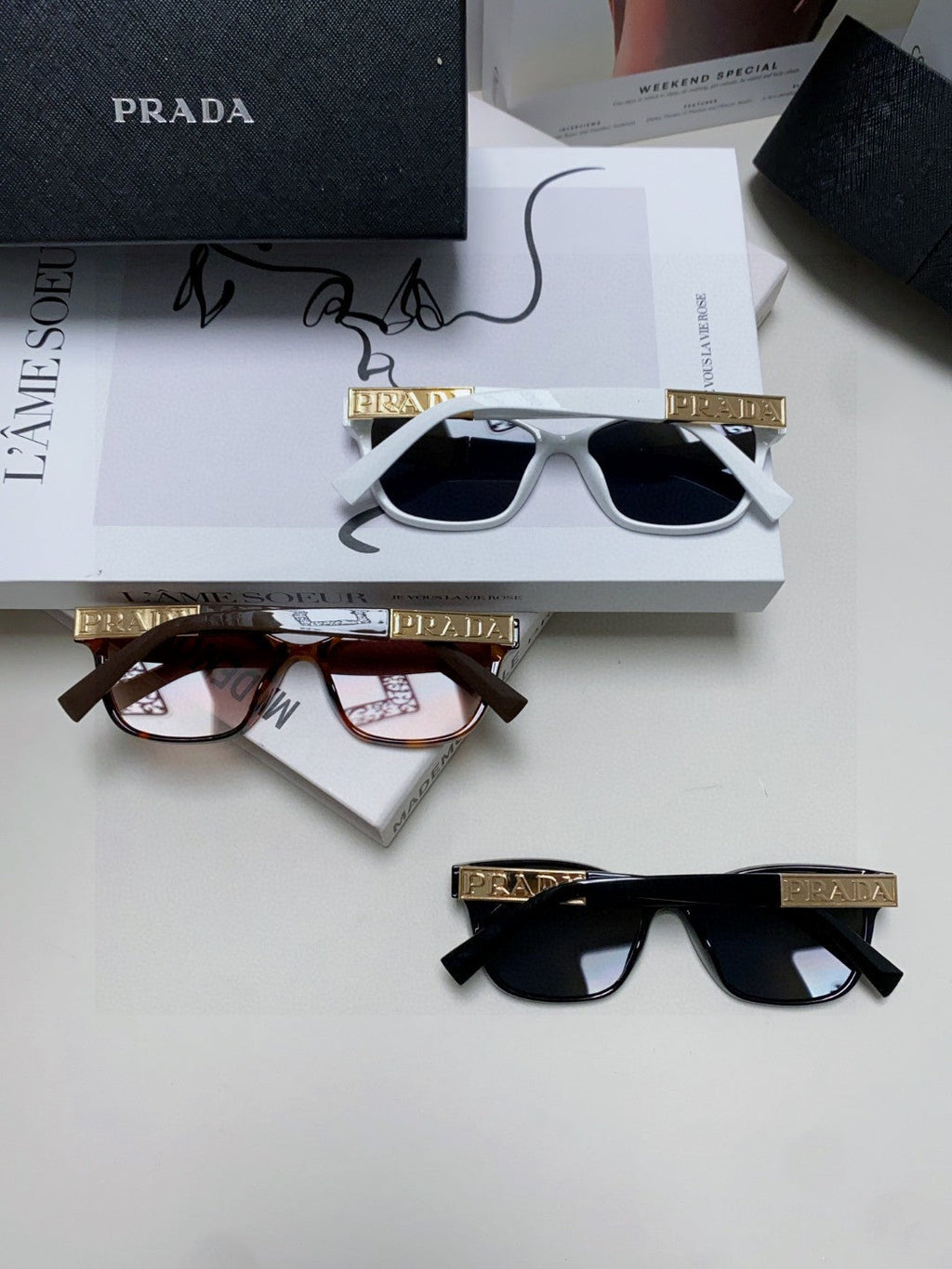 Prada Oversized Silver Lens Sunglasses for Men & Women - 449381 - detail image 8