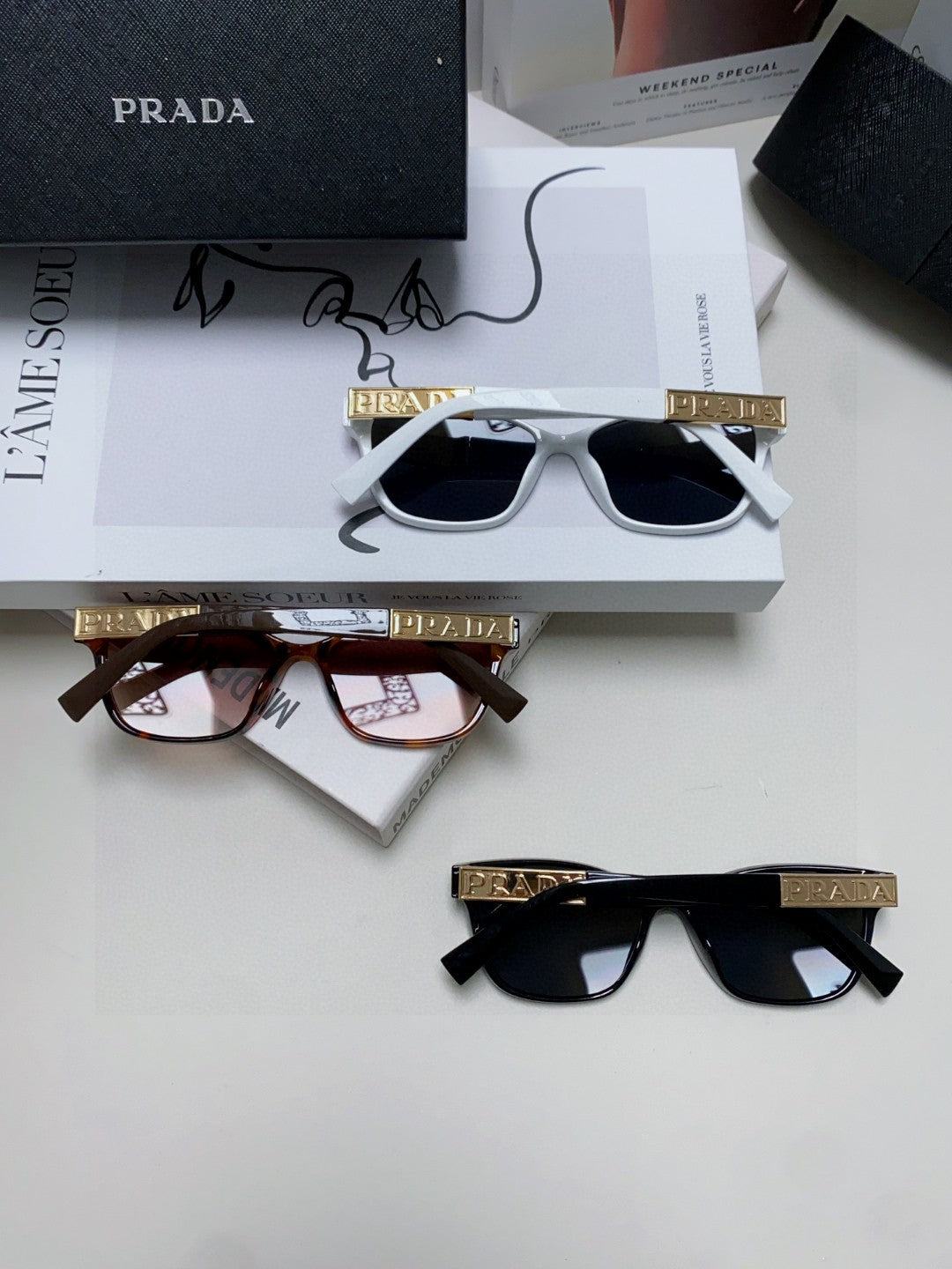 Prada Oversized Silver Lens Sunglasses for Men & Women - 449381 - detail image 8