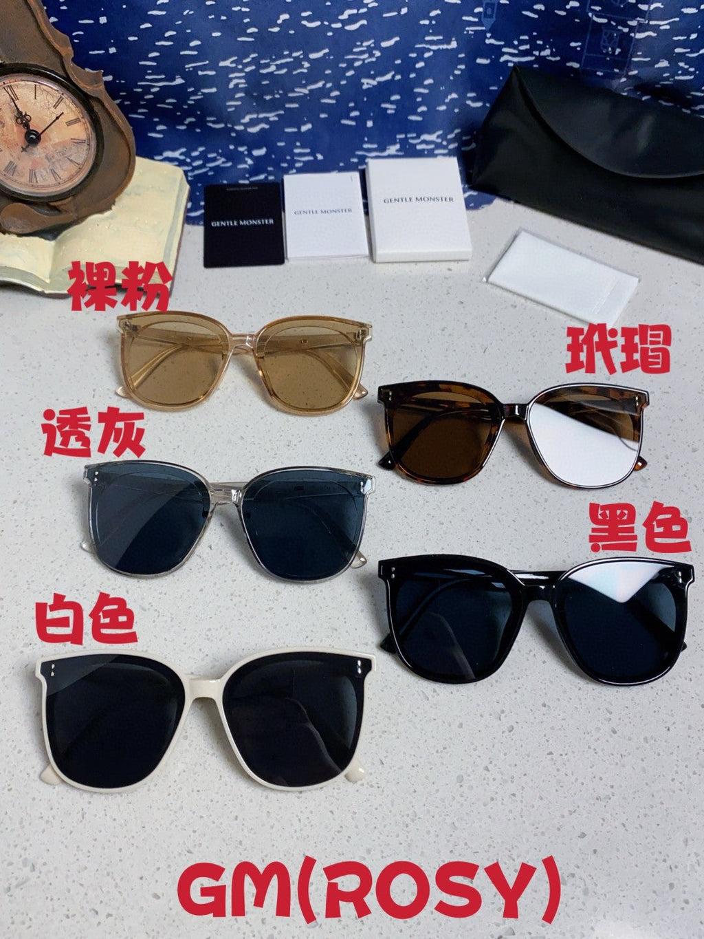 Gentle Monster ROSY Square Black Lens Sunglasses for Men & Women - 432951 - detail image 12
