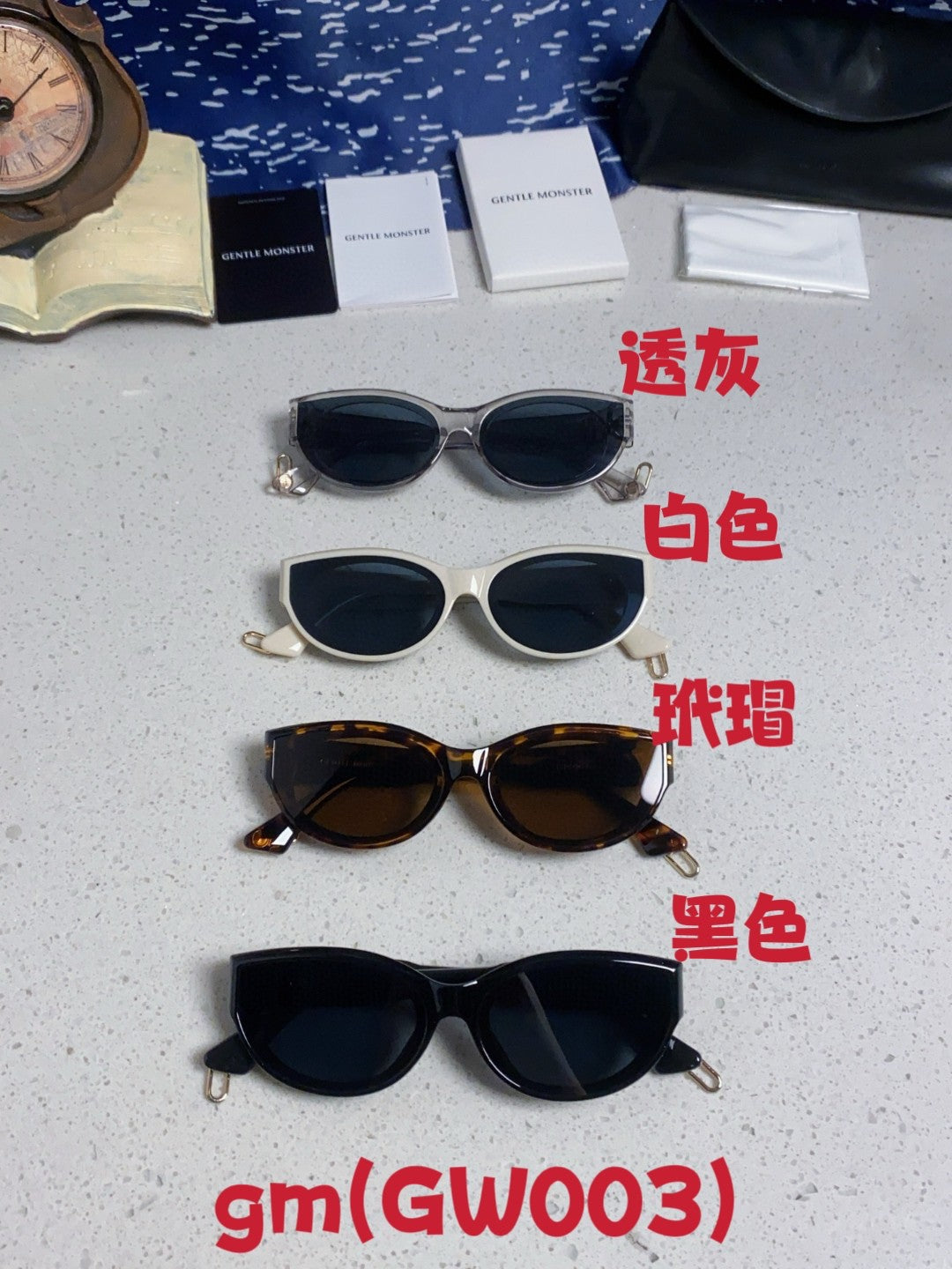 Gentle Monster GW003 Cat-Eye Black Lens Sunglasses for Men & Women - detail image 11