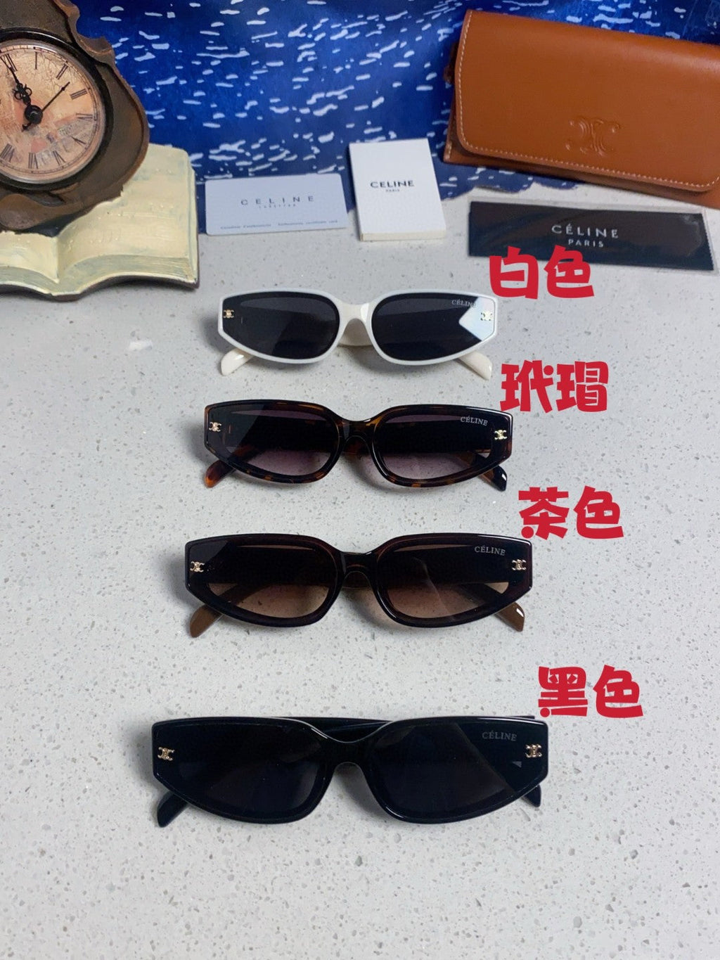 Celine Cat-Eye Red Lens Sunglasses for Men & Women - 415617 - detail image 12