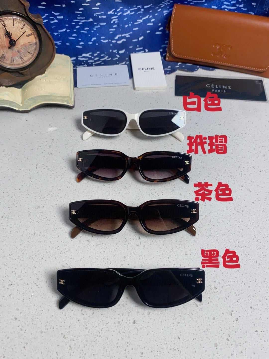 Celine Cat-Eye Red Lens Sunglasses for Men & Women - 415617 - detail image 12