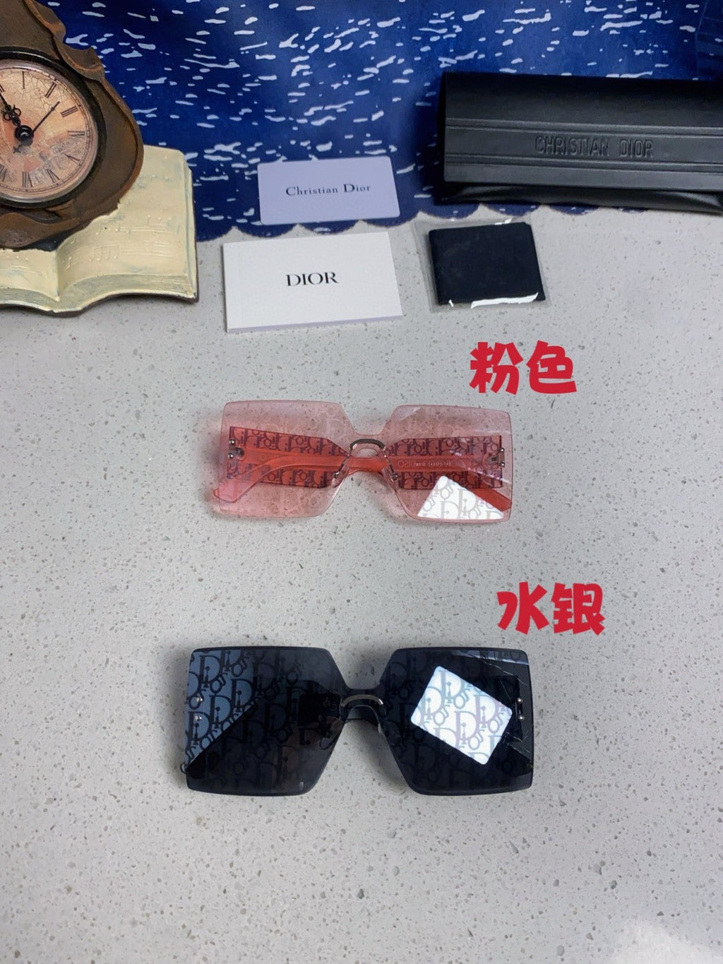 Dior Lightweight Rimless Red Lens Sunglasses for Men - 358159 - detail image 11
