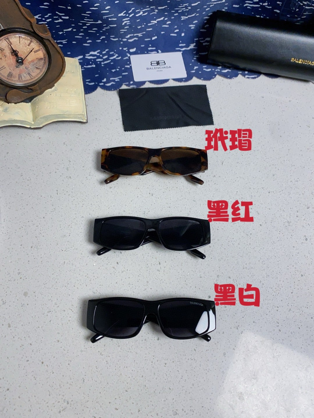 Balenciaga Square Black Lens Sunglasses for Men & Women - 935203 - detail image 11