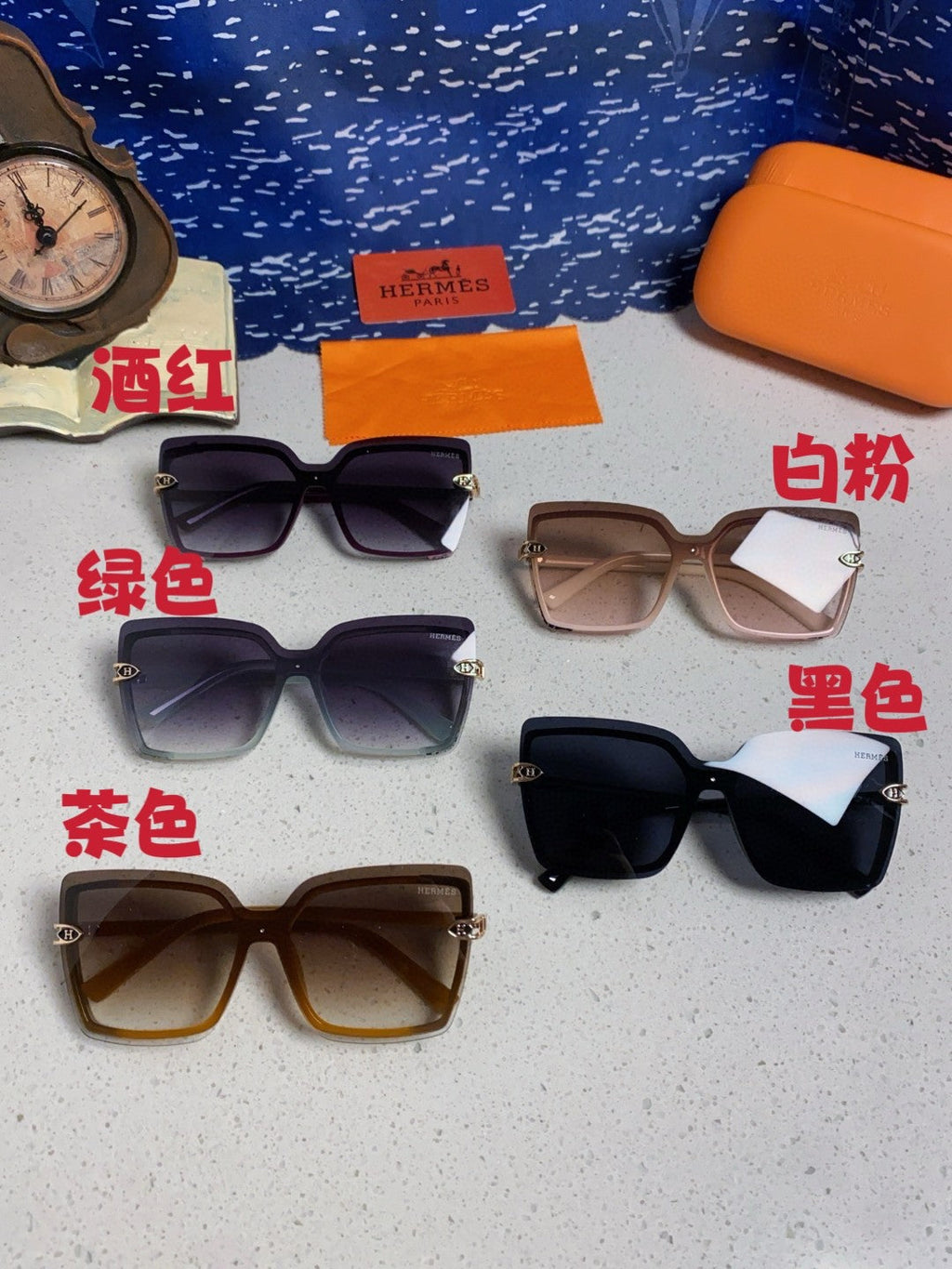 Hermès Square Silver Lens Sunglasses for Men & Women - 466428 - detail image 12