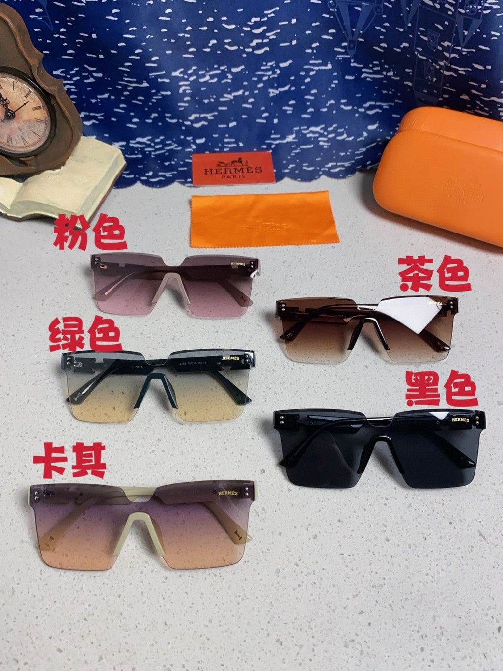 Hermès Lightweight Rimless Gold Lens Sunglasses for Women - detail image 11