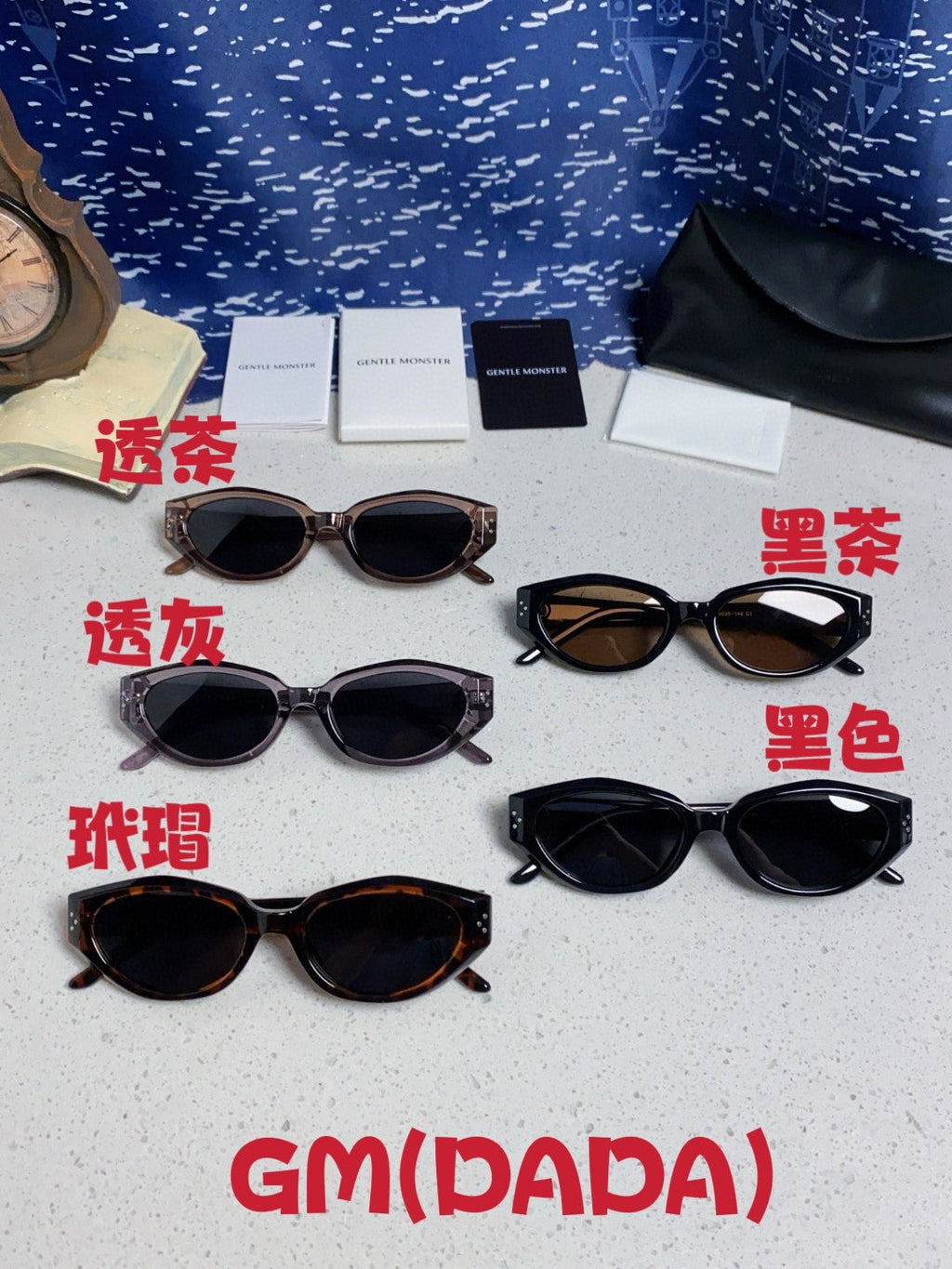 Gentle Monster DADA Cat-Eye Black Lens Sunglasses for Men & Women - 488035 - detail image 12