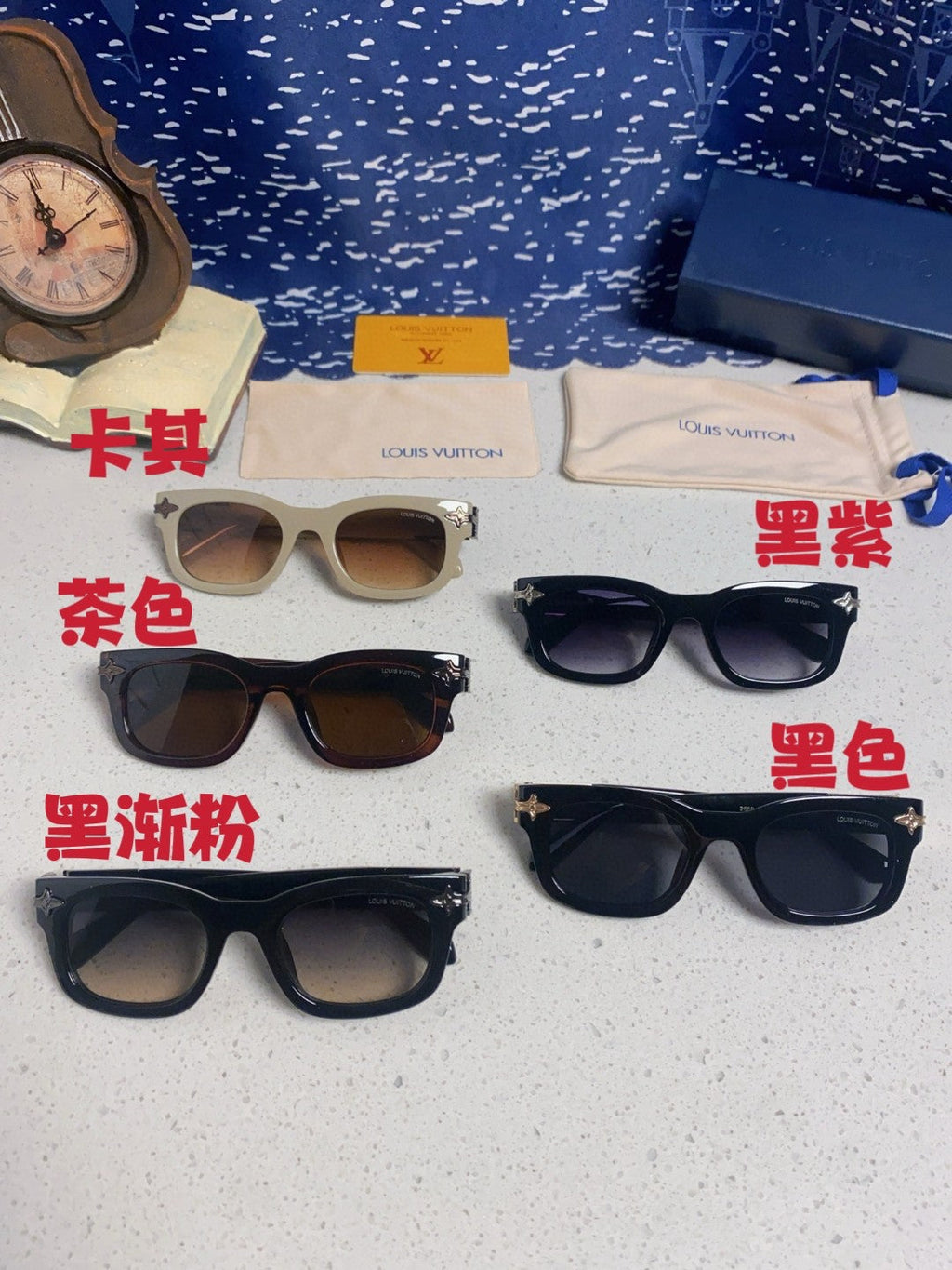 Louis Vuitton Square Brown Lens Sunglasses for Men & Women - 486221 - detail image 12