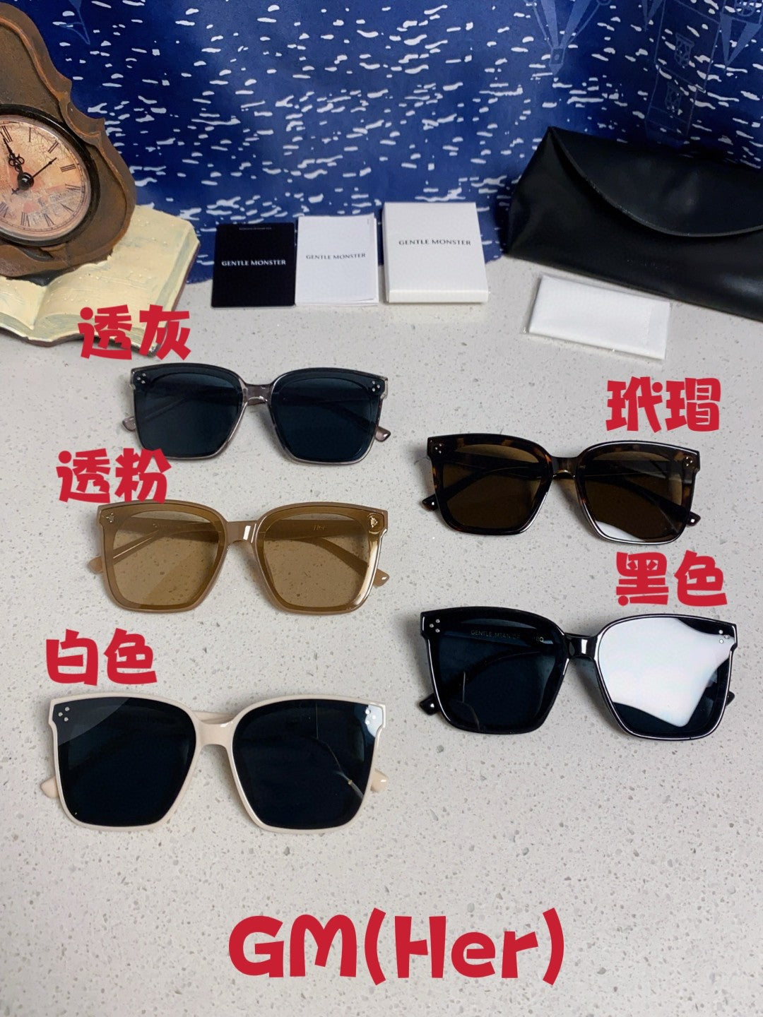 Gentle Monster HER Polarized Fashion Black Lens Sunglasses for Men & Women - detail image 13
