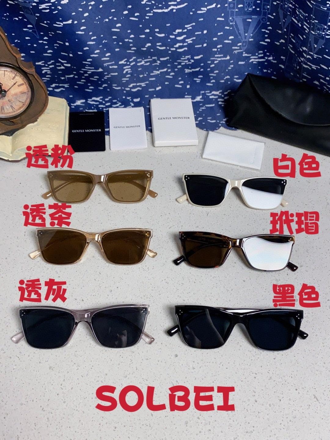 Gentle Monster SOLBEI Metal Fashion Black Lens Sunglasses for Women - 432965 - detail image 12