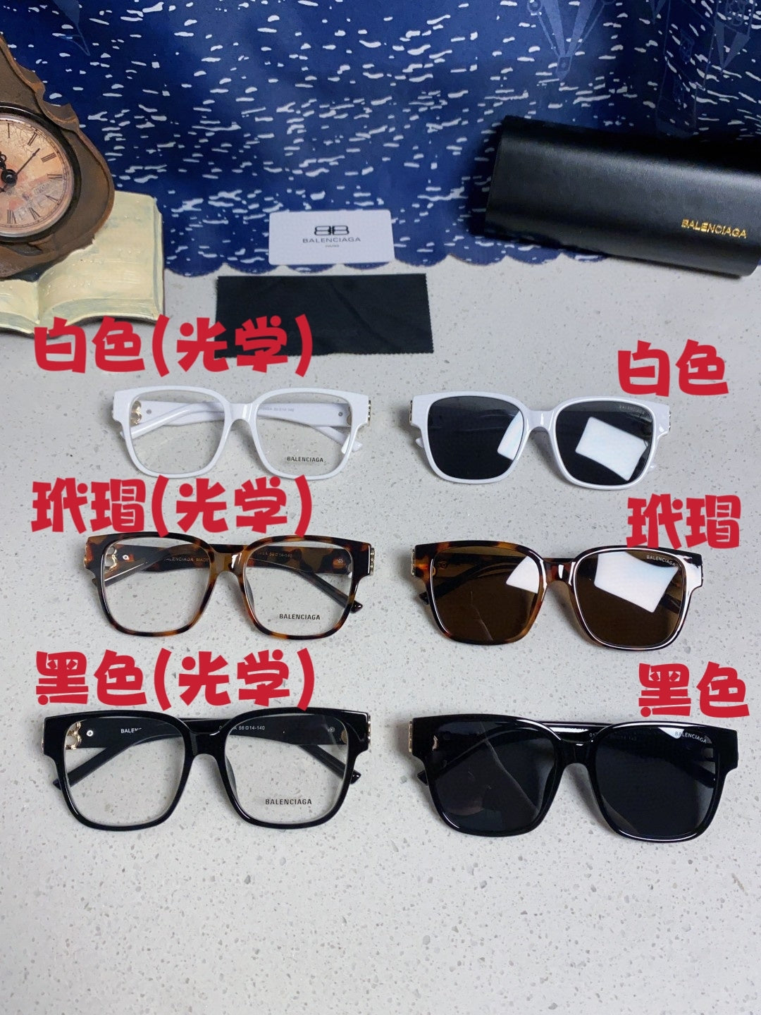 Balenciaga Folding Square Silver Lens Sunglasses for Men & Women - 416117 - detail image 12