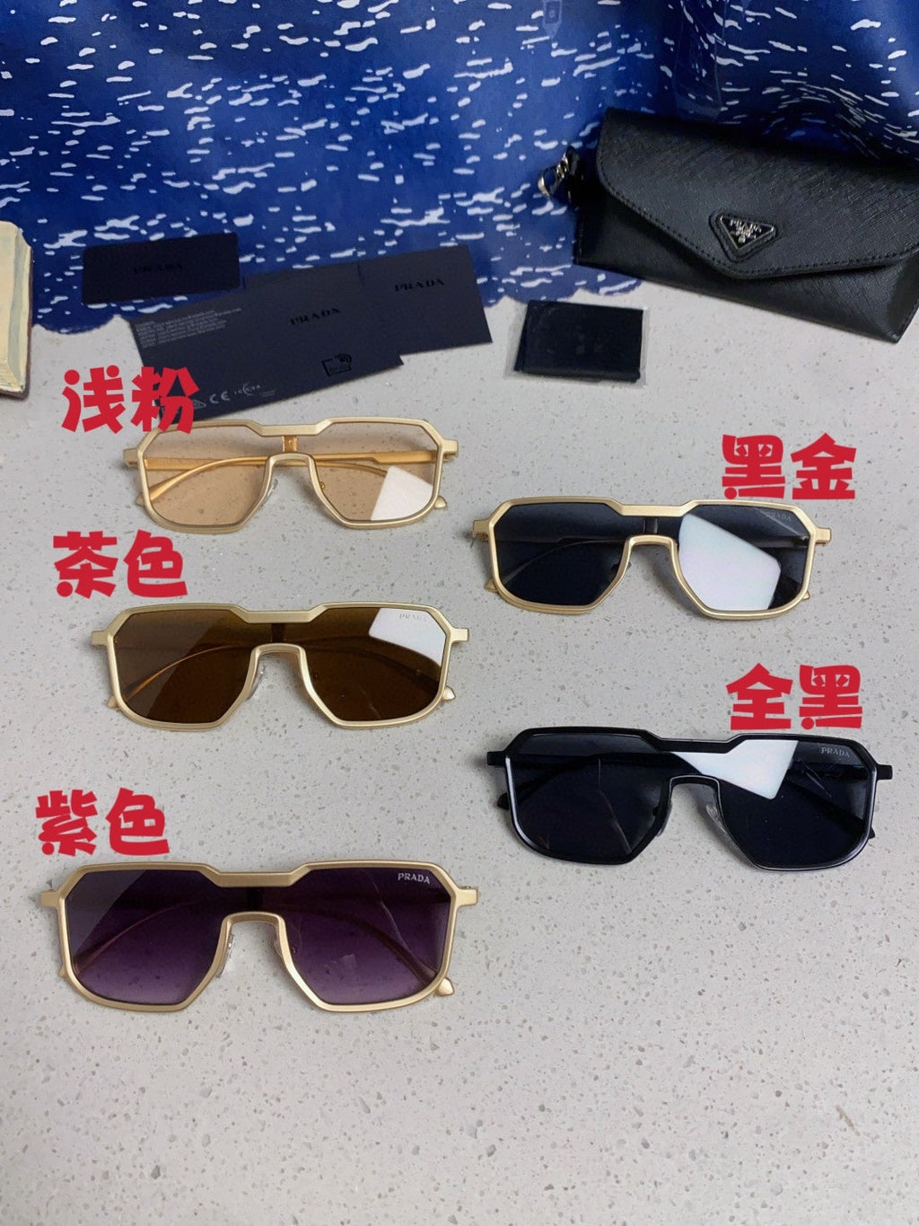 Prada Metal Fashion Brown Lens Sunglasses for Men - detail image 12