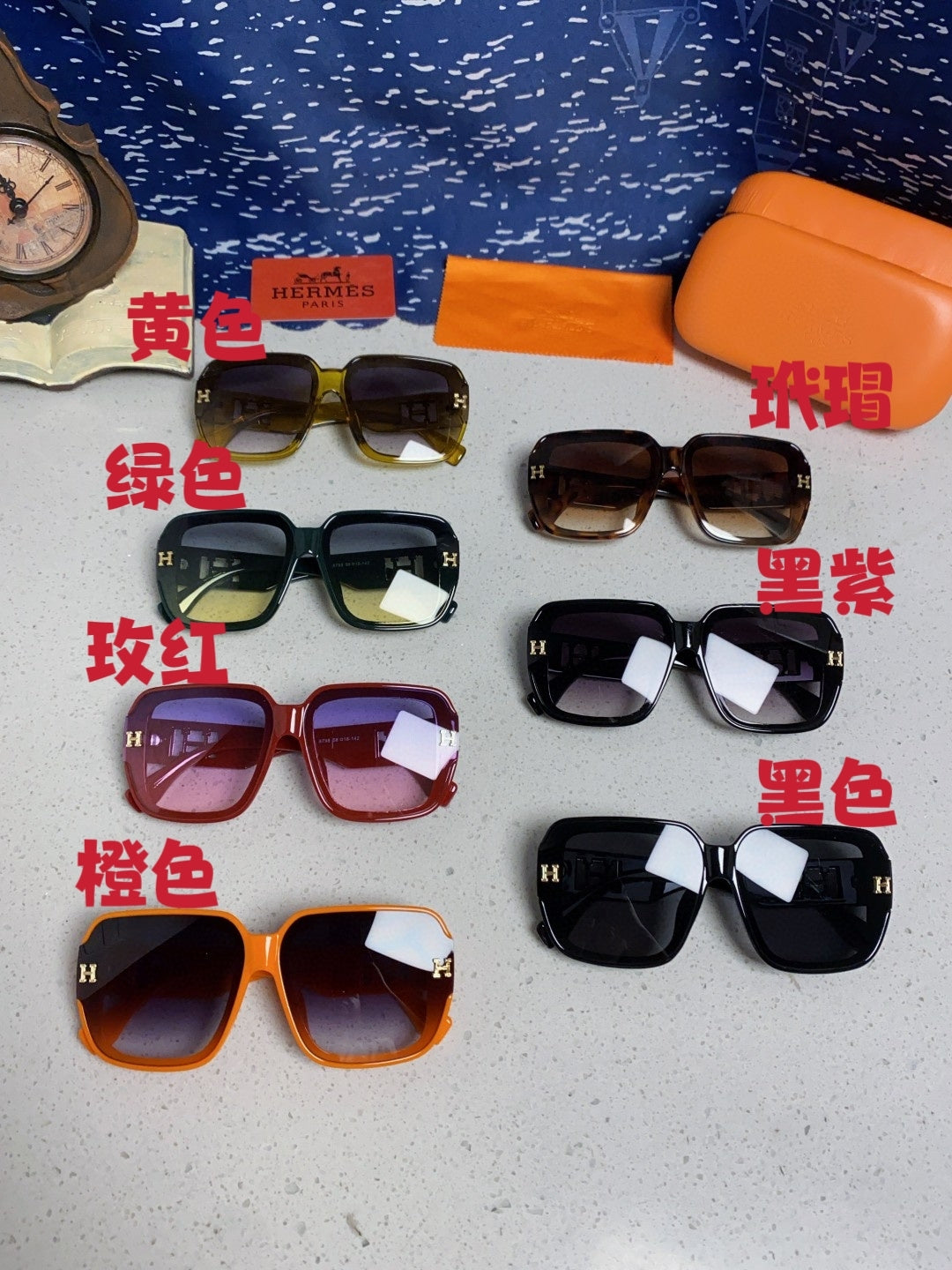 Hermès Square Silver Lens Sunglasses for Men & Women - 466426 - detail image 10