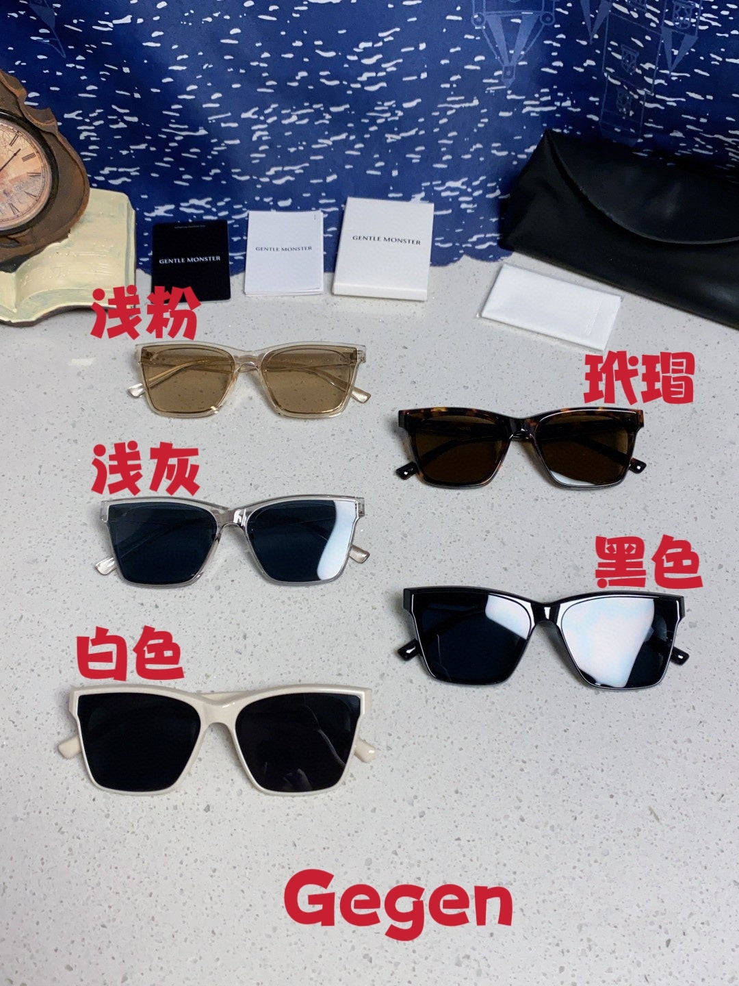 Gentle Monster GEGEN Square Black Lens Sunglasses for Men & Women - detail image 12
