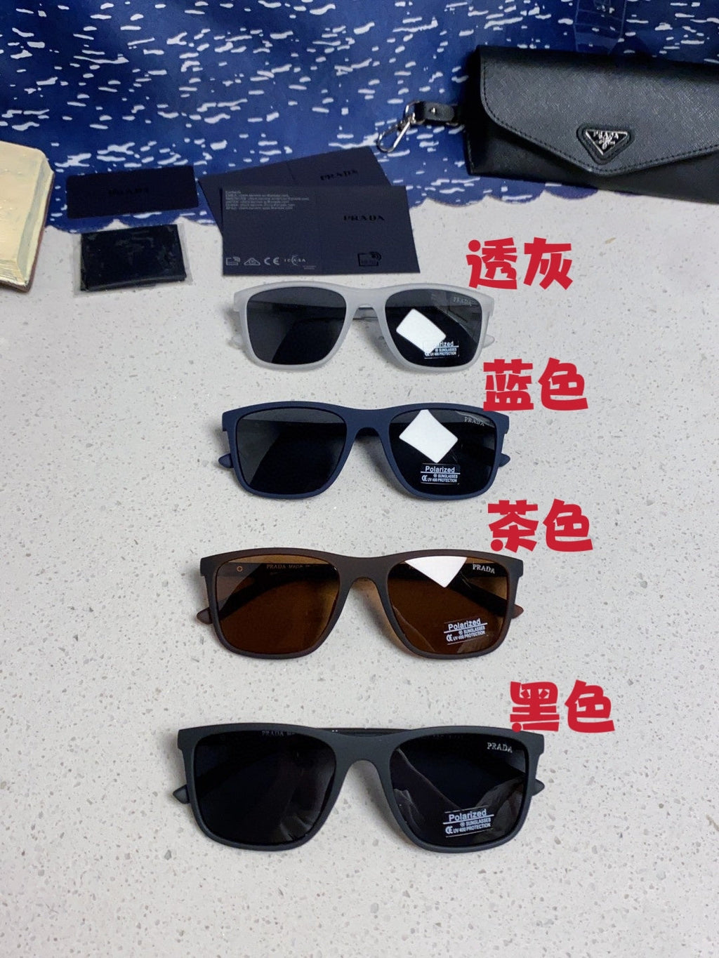 Prada Polarized Fashion Blue Lens Sunglasses for Men & Women - 415679 - detail image 12