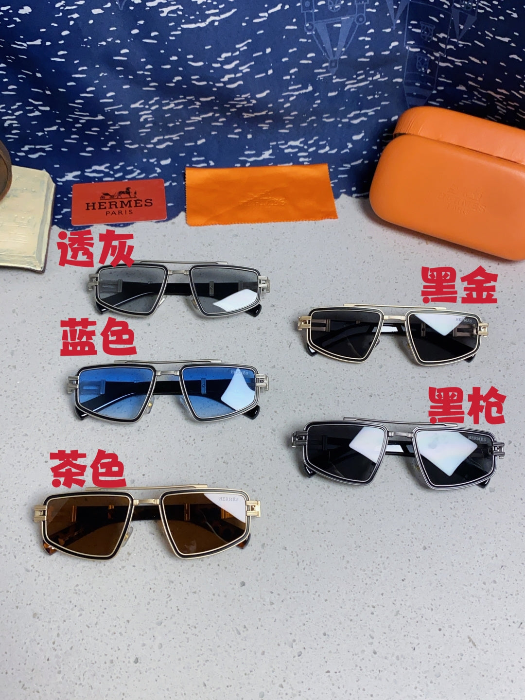 Hermès Fashion Blue Lens Sunglasses for Men & Women - 158694 - detail image 11
