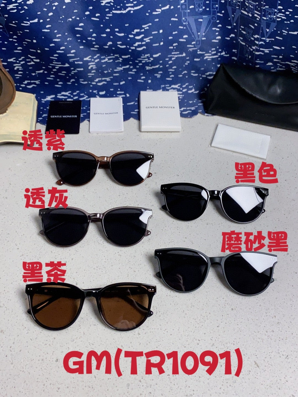Gentle Monster TR1091 Round Black Lens Sunglasses for Men & Women - 416487 - detail image 12