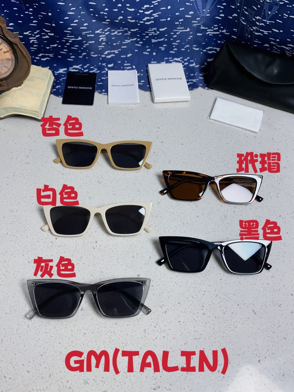 Gentle Monster TALIN Cat-Eye Black Lens Sunglasses for Men & Women - 358890 - detail image 12