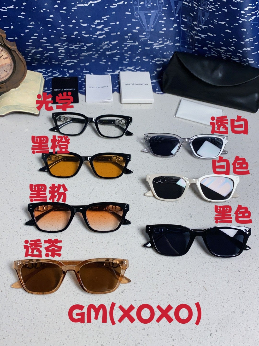 Gentle Monster XOXO Square Blue Lens Sunglasses for Men & Women - 867258 - detail image 12