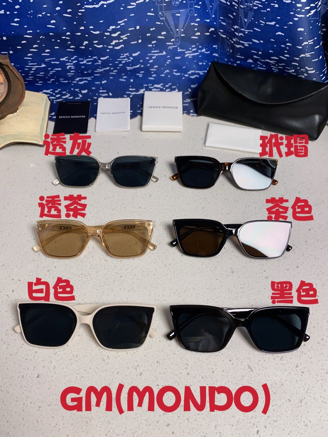 Gentle Monster MONDO Square Black Lens Sunglasses for Men & Women - 488064 - detail image 12