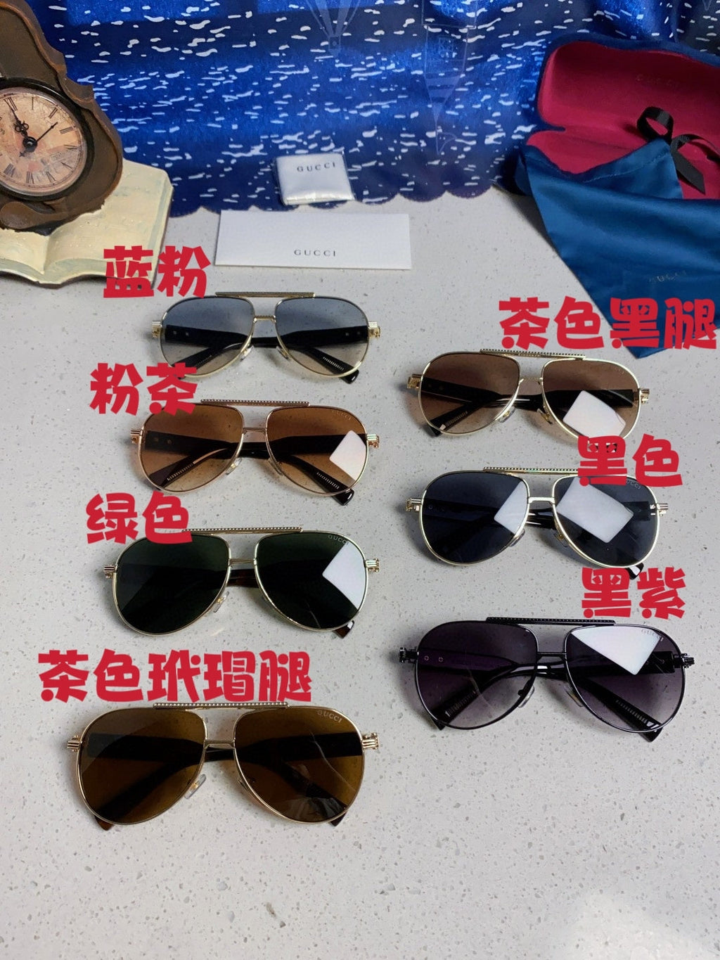 Gucci Aviator Silver Lens Sunglasses for Men & Women - 997538 - detail image 12