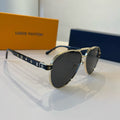 Louis Vuitton Metal Aviator Silver Lens Sunglasses for Men & Women - 493098