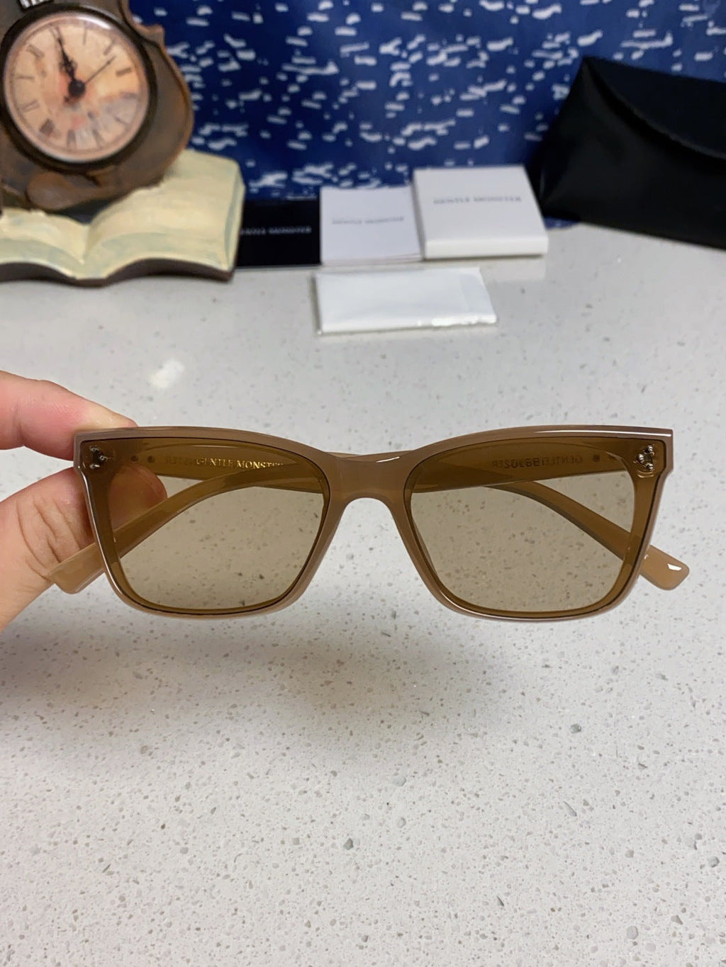 Gentle Monster SOLBEI Metal Fashion Brown Lens Sunglasses for Women - detail image 4