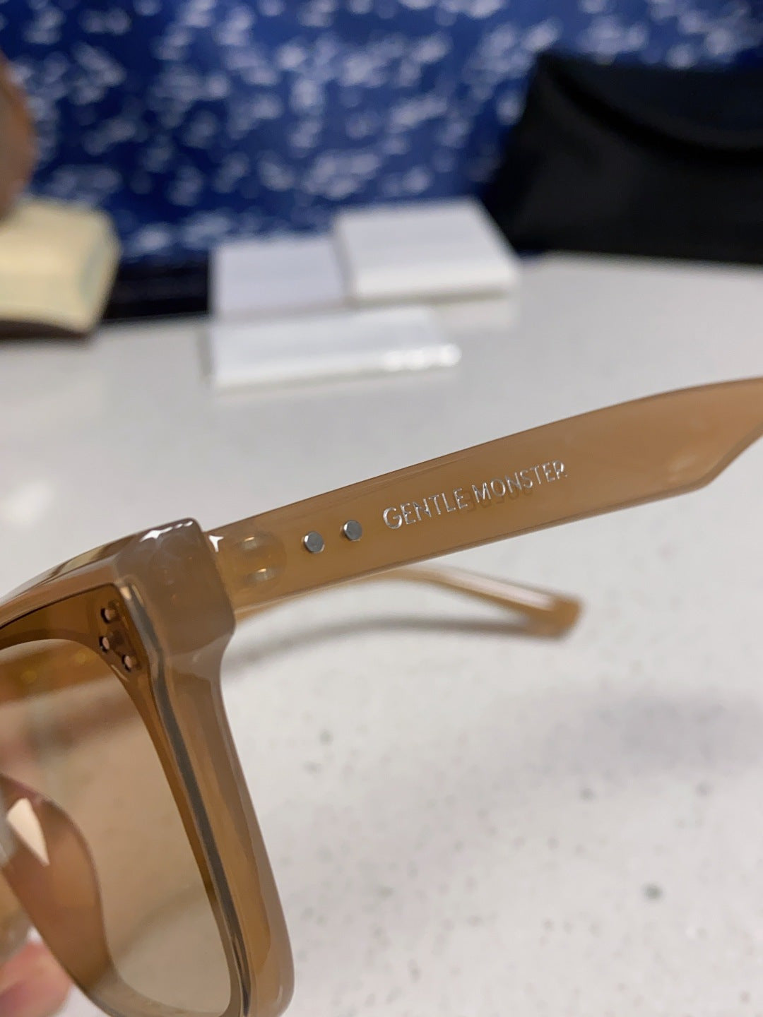 Gentle Monster SOLBEI Metal Fashion Brown Lens Sunglasses for Women - detail image 7