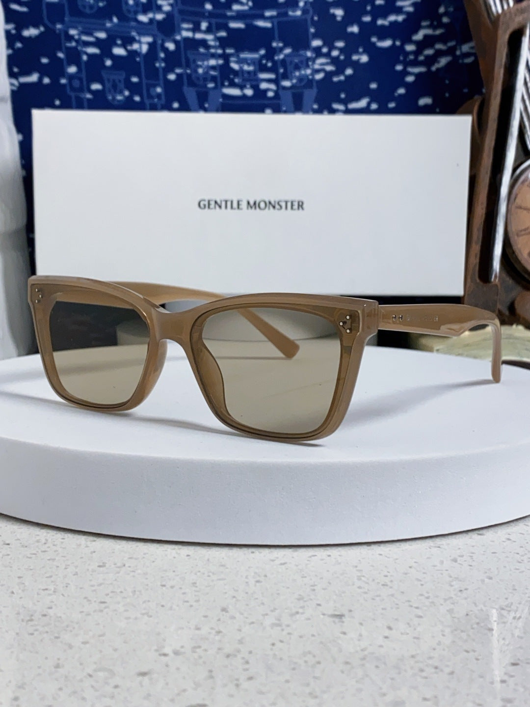 Gentle Monster SOLBEI Metal Fashion Brown Lens Sunglasses for Women