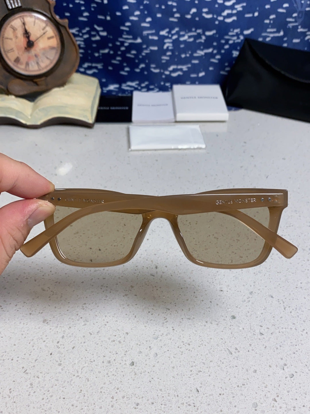 Gentle Monster SOLBEI Metal Fashion Brown Lens Sunglasses for Women - detail image 5