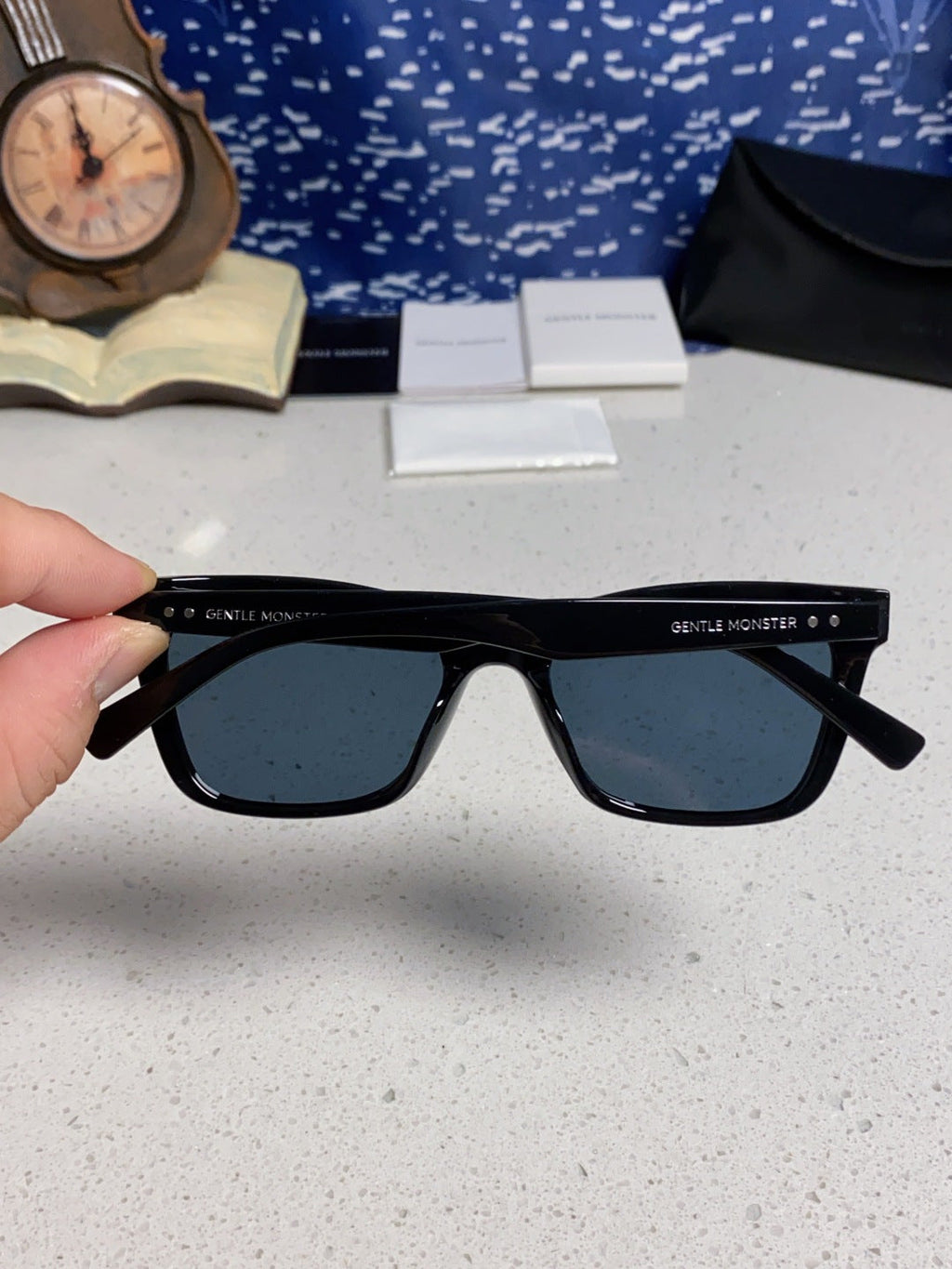 Gentle Monster SOLBEI Metal Fashion Black Lens Sunglasses for Women - detail image 5