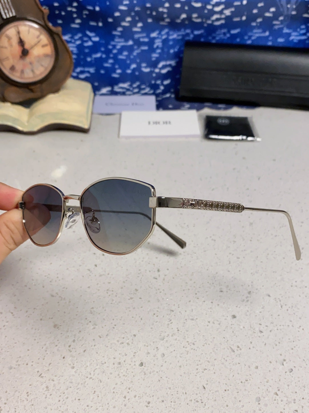 Dior Metal Round Silver Lens Sunglasses for Men & Women - 158402 - detail image 5