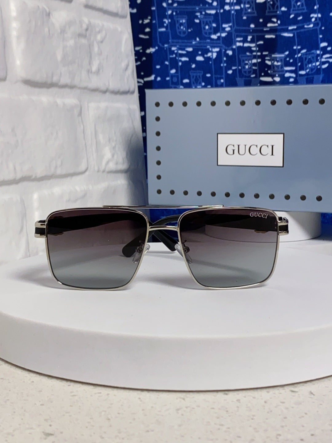 Gucci Metal Square Silver Lens Sunglasses for Men & Women - 158234 - detail image 2