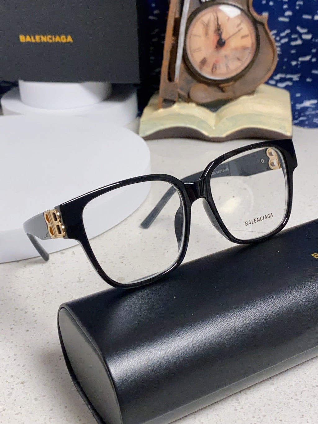 Balenciaga Folding Square Gold Lens Sunglasses for Men & Women - 416119 - detail image 11