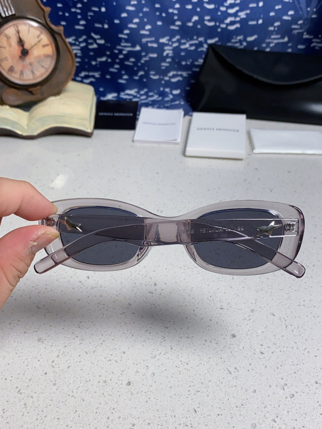 Gentle Monster ORACLE Cat-Eye Silver Lens Sunglasses for Women - detail image 5
