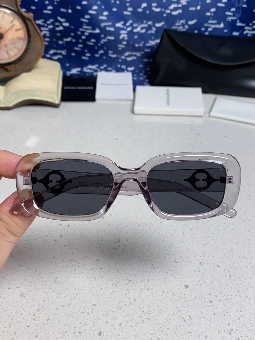 Gentle Monster THE Polarized Square Silver Lens Sunglasses for Men & Women - detail image 4