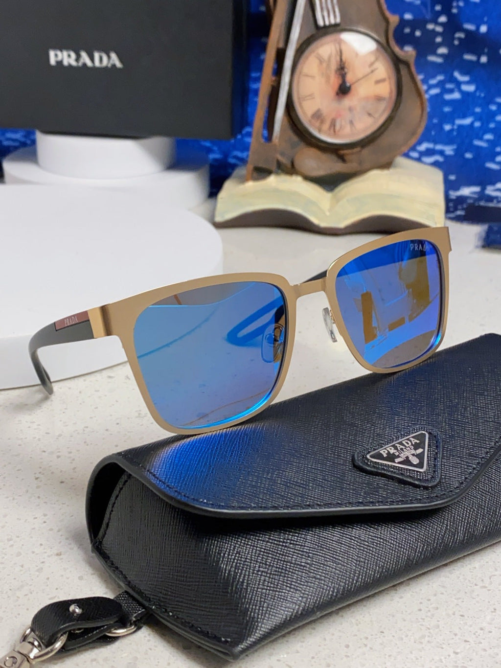 Prada Fashion Blue Lens Sunglasses for Men & Women - detail image 10