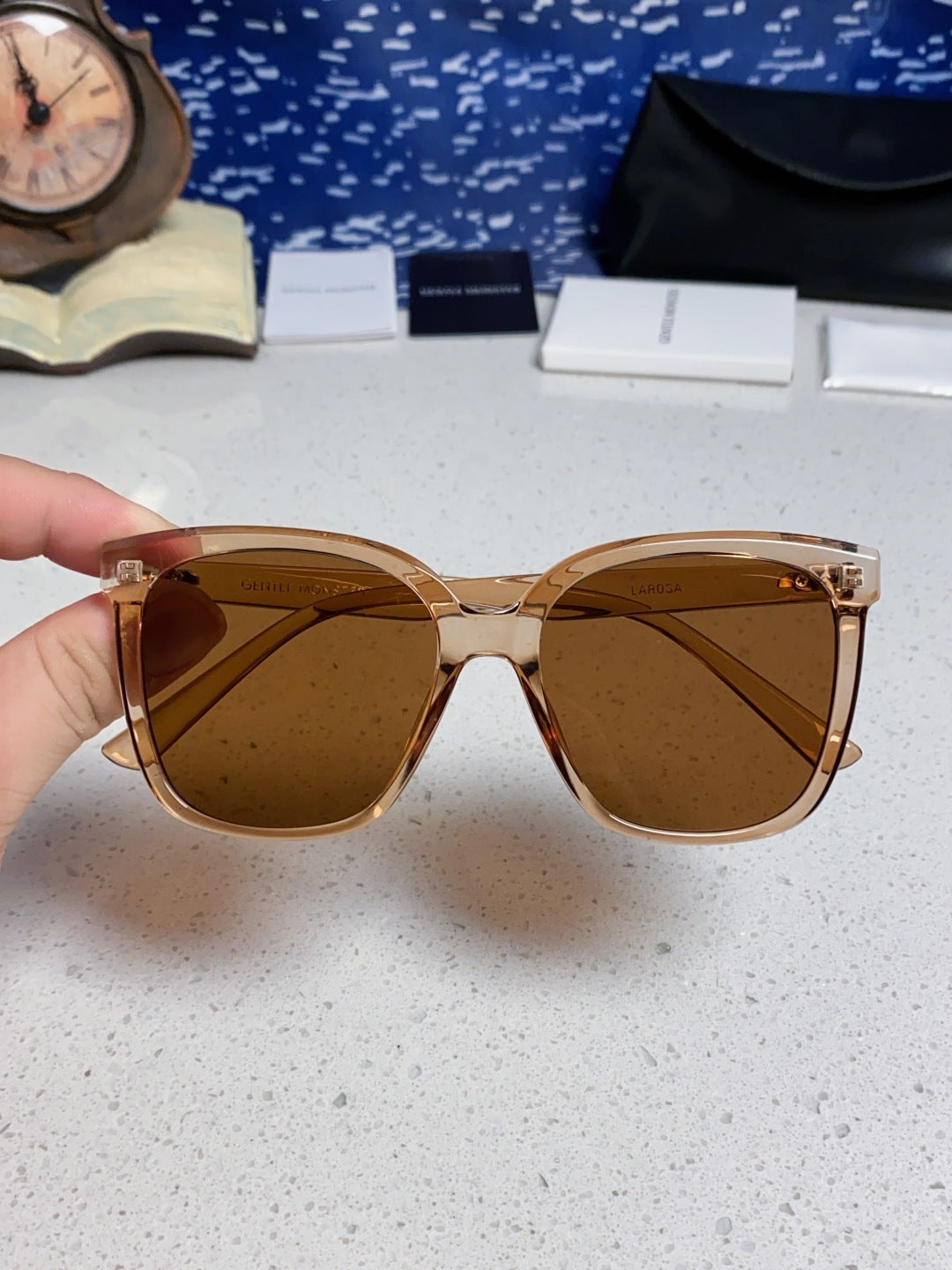 Gentle Monster LAROSA Square Brown Lens Sunglasses for Men & Women - 358882 - detail image 4