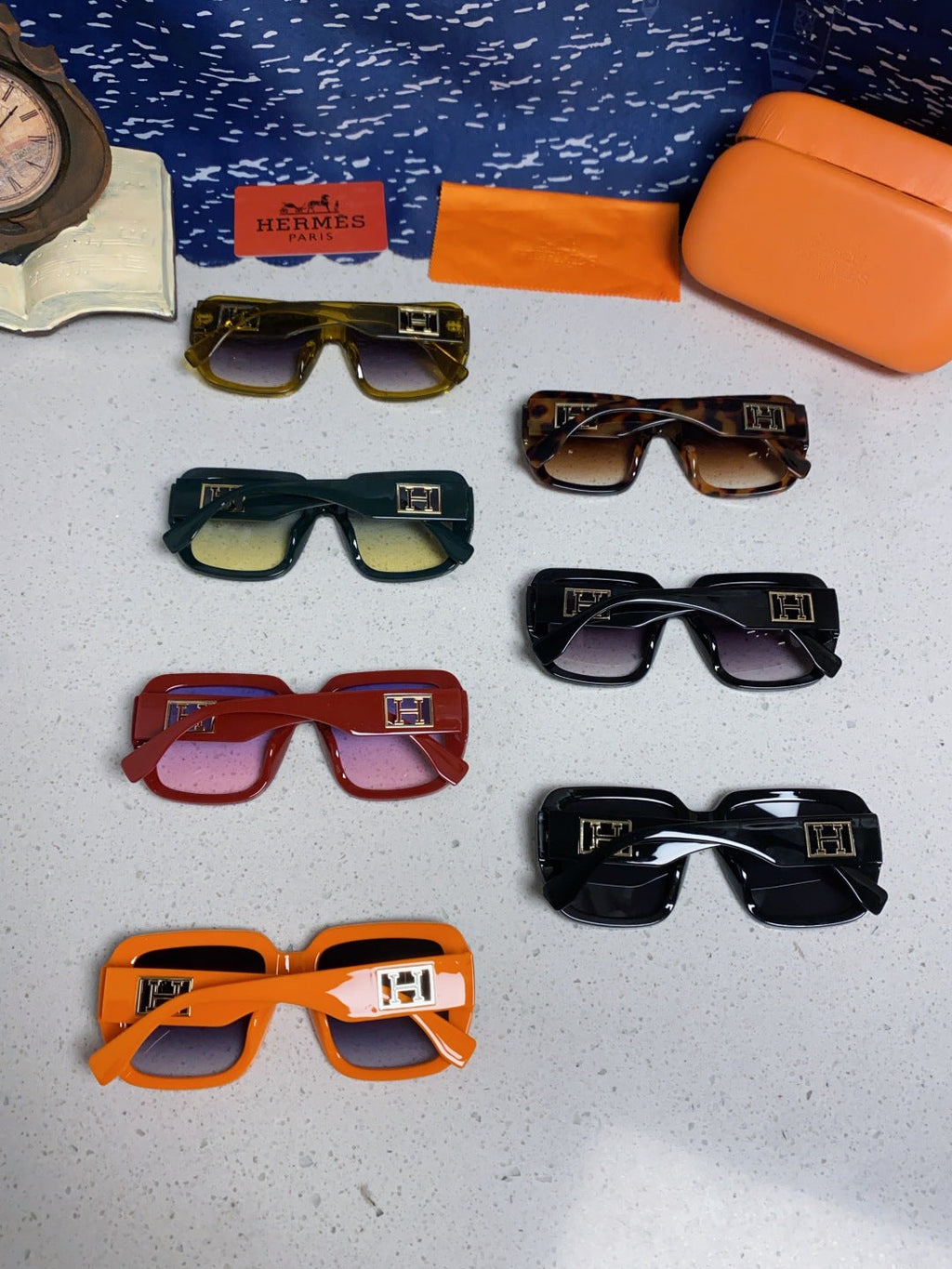 Hermès Square Silver Lens Sunglasses for Men & Women - 466426 - detail image 9