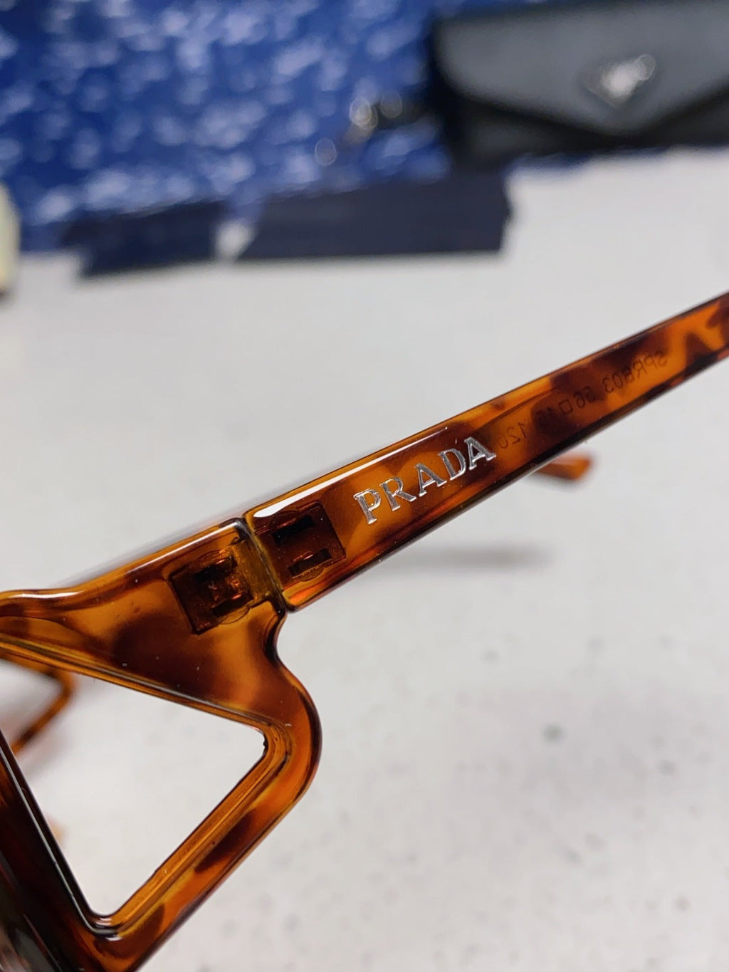 Prada SPRB03 Square Brown Lens Sunglasses for Men & Women - detail image 7