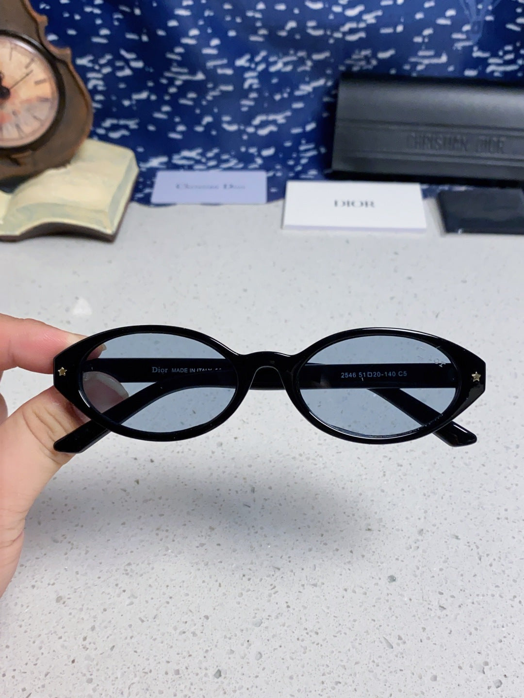Dior Cat-Eye Blue Lens Sunglasses for Women - 867121 - detail image 4