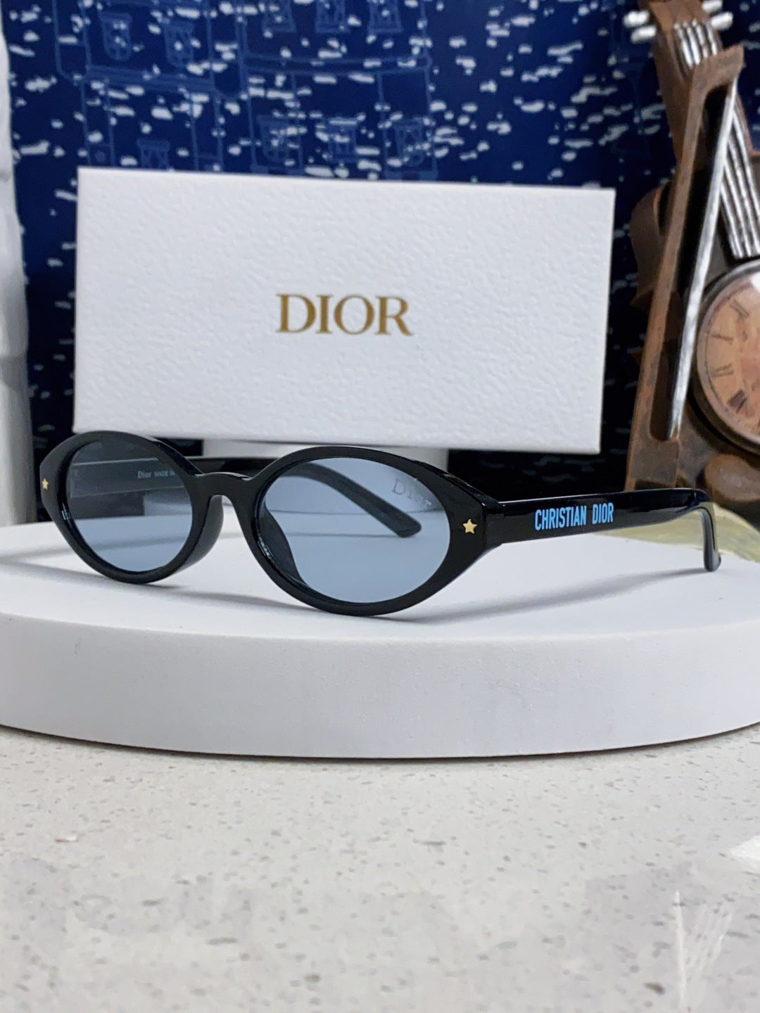 Dior Cat-Eye Blue Lens Sunglasses for Women - 867121