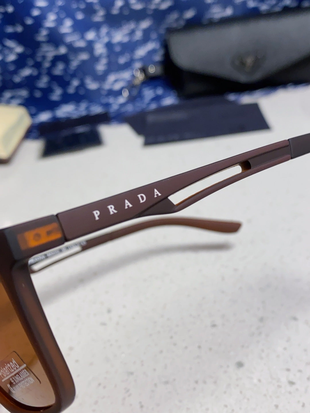 Prada Polarized Fashion Brown Lens Sunglasses for Men & Women - 415680 - detail image 7