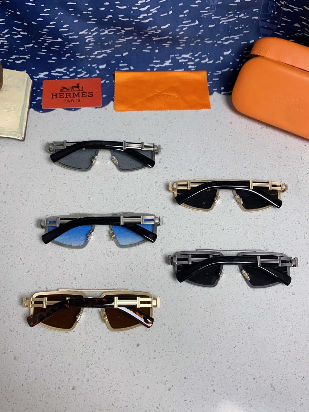 Hermès Fashion Blue Lens Sunglasses for Men & Women - 158694 - detail image 10