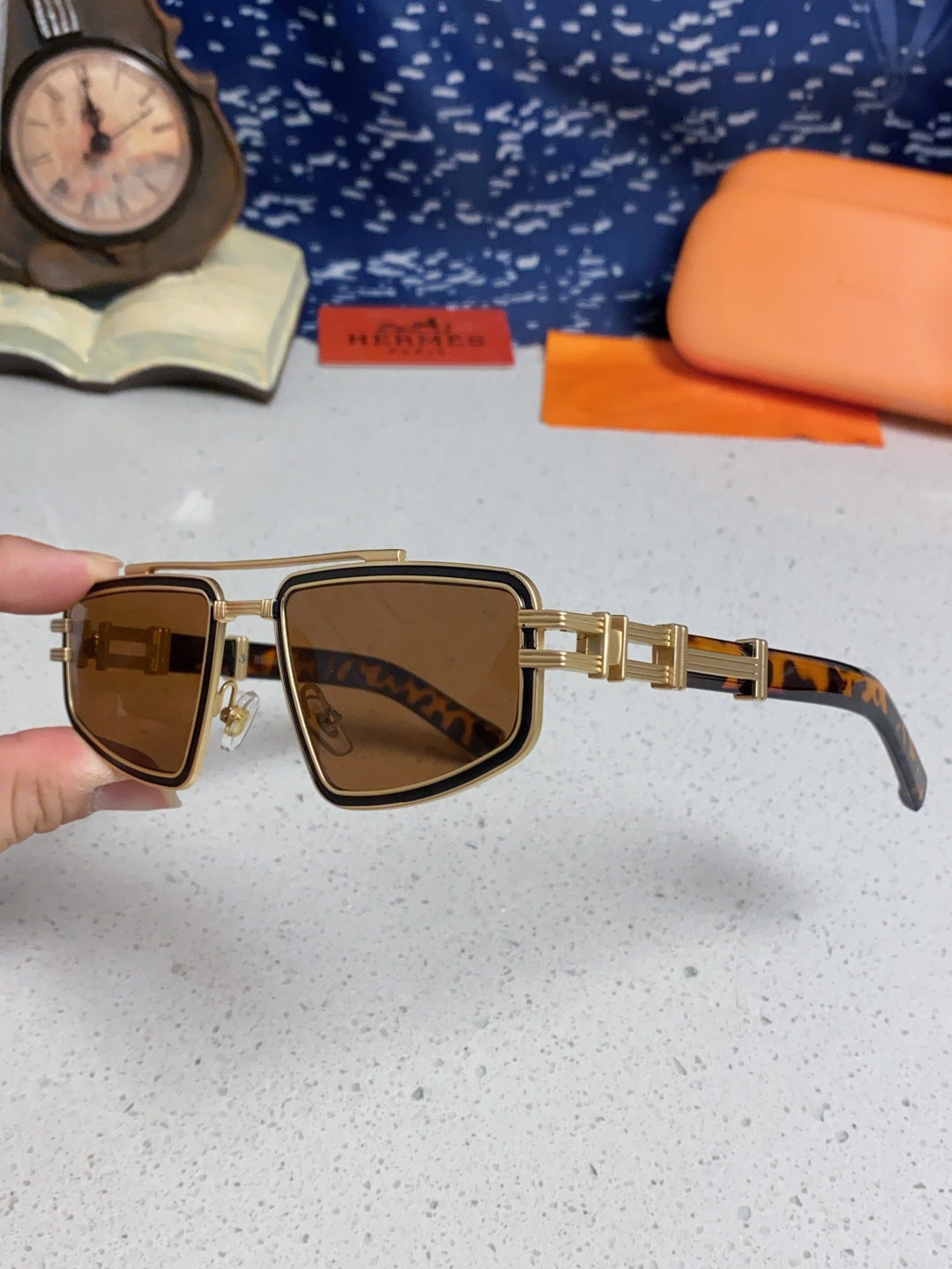 Hermès Fashion Brown Lens Sunglasses for Men & Women - 158695 - detail image 6