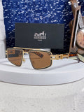 Hermès Fashion Brown Lens Sunglasses for Men & Women - 158695